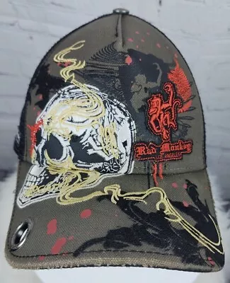 Red Monkey Los Angeles By Torry Pendergrass Embroidered Skull Trucker Hat Rare! • $75