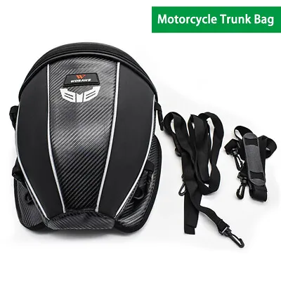 Motorcycle Trunk Tail Box Luggage Touring Pack Universal PU Leather Waterproof • $39.86