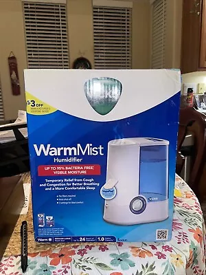 New! Vicks Warm Mist Filter Free Humidifier Relief 4Cough Congestion V750 1Gal • $14.89