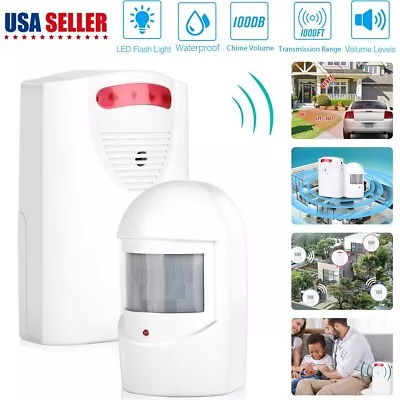 Wireless Driveway Alarm Infrared Motion Sensor Home Garage Alert Security System • $16.49