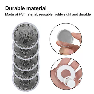 20 Sets 46mm Coin Collection Case Capsule Protector Reusable Plastic Coin • $8.59