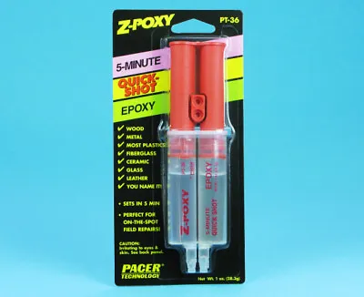 PT36 Z-Poxy 5 Minute Epoxy Dual Syringe 1oz • £7.96