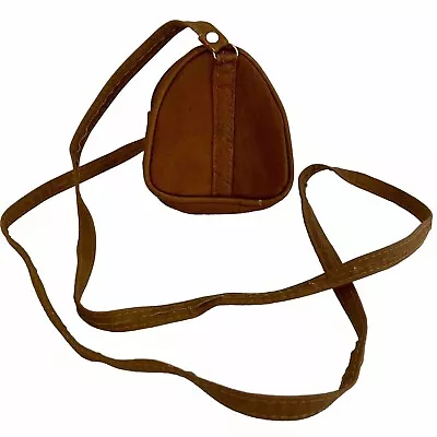 Vtg Brown Leather Mini Crossbody Backpack Convertible Duffle Festival Bag Purse • $34.91