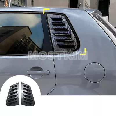 ABS Carbon Rear Side Window Louvers Vent Cover Trim For VW Polo 9N 2001-2008 • $32.88