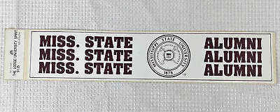 Vintage Mississippi State Bulldogs Original Bumper Sticker Alumni Retired Crest • $29.99