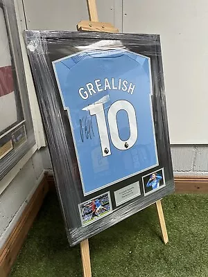 Jack Grealish Manchester City Hand Signed Home Shirt 2023-24. With COA • £85