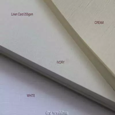 40 A4 Sheets Blank Card (whiteivorycream) Linen Hammered Smooth 250gsm  • £12.36