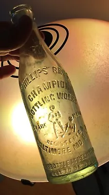 $7.99 • Buy Old Baltimore MD Soda Bottle Phillips Bros Champion Bottling Works Boxer 8 Oz