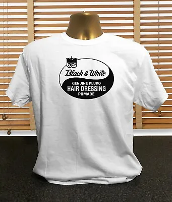 £14.99 • Buy Black & White Hair Dressing Pomade Pluko - Men's Rockabilly T Shirt (4 Styles)