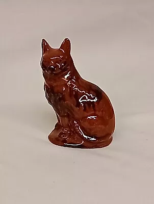1996 Lester Breininger Pottery Robesonia PA Glazed Redware Cat Figure 4  • $45