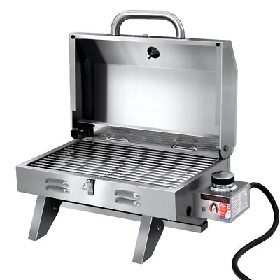 Grillz Portable Gas BBQ Grill Smoker Stainless Steel Outdoor Kitchen Camping • $149.95