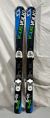 Volkl RTM Jr 110cm 100-68-82 Tip Rocker Skis Marker 4.5 Adjustable Binding TUNED • $109.95