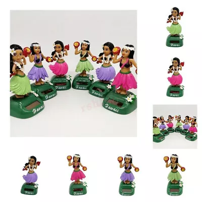 Solar Powered Hula Girl Shaking Head Dancer Figurine Car Dashboard Figure Toy • $16.54