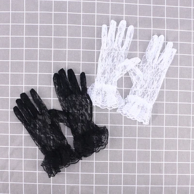 £7.90 • Buy 2 Pairs Short Satin Gloves Elegant Bride Gloves Hand Gloves For Tea Party