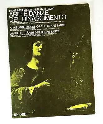 Arias And Dances Of The Renaissance Sheet Music 1984 Songs Of 14th Century ITALY • $52