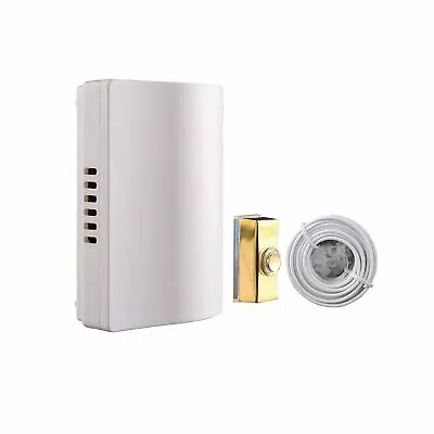 Byron 765 Wired Wall Mounted Battery Door Bell Chime Kit With Brass Bell Push An • £22.95