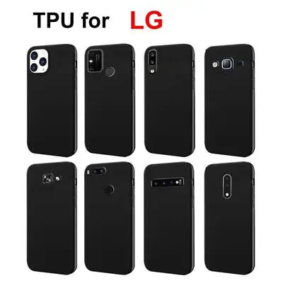 Black TPU Shell Cover For LG - Silicone Case For All Models • $8.99