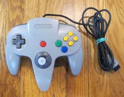 OEM Nintendo 64 N64 Controller - Grey - Tested - Analog Stick 6/10 • $12.87