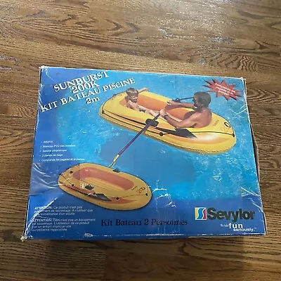 SEVYLOR Sunburst 200k SB200K 6'7  Inflatable 2-Person Pool Boat Kit New In Box • $29.99