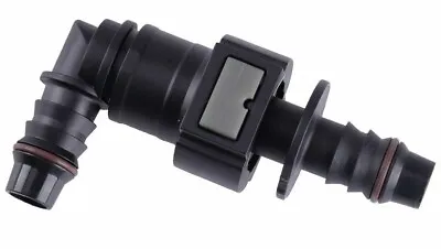  Angled Fuel Line PUSH Quick Release Coupler Connector Car Boat Bike Van 8mm I.D • £9.99