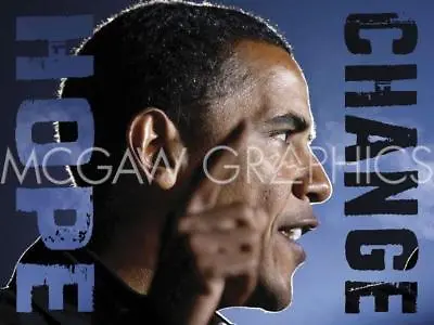 Barack Obama: Hope Change Anonymous African American Art Print 11x14 • $11.39