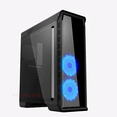 $80.61 • Buy Gaming Computer Case Elysium ATX PC Case Full Transparent Side Panel 2x Led Fan