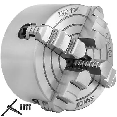 Mophorn K72-100 Lathe Chuck 4 Inch 4-JawLathe Chuck Independent Reversible • $104.05