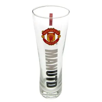 Manchester United Tall Beer Pint Glass Christmas Birthday Gift Ideas Fan Peroni • £21.99