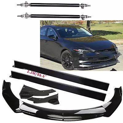 Front Bumper Lip Spoiler Diffuser Side Skirt Splitter Rear For Mazda Speed 3 6 • $99.99