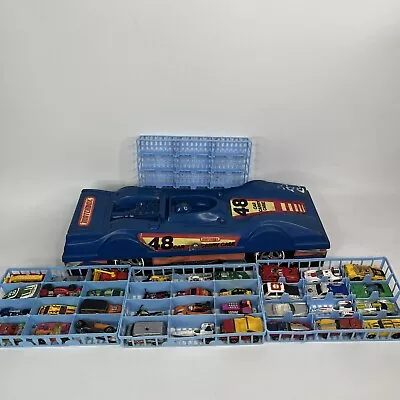 Vintage Matchbox Vintage 1980 48 Car Carry Case With Treys And 36 Mixed Cars • $39.99