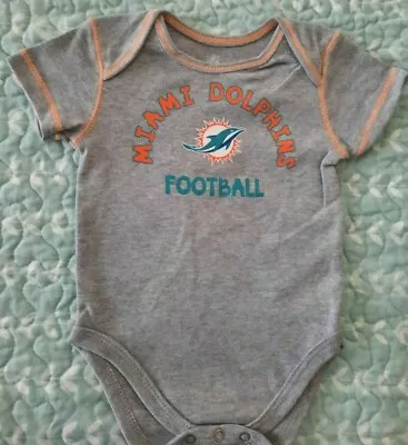 Licensed Miami Dolphins Baby Bodysuit One Piece NFL New Size 3-6 Months • $8.99