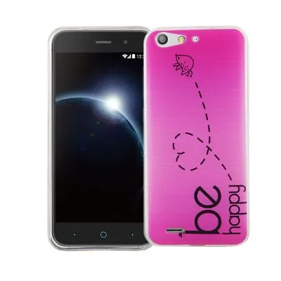 Case For ZTE Blade V6 Be Happy Pink Case Cover Motif Slim TPU Case New • $28.82