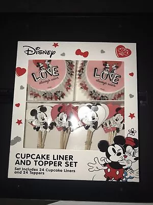 Disney Cupcake Liner & Topper “Love Always Wins” Mickey & Minnie Mouse • $11.90