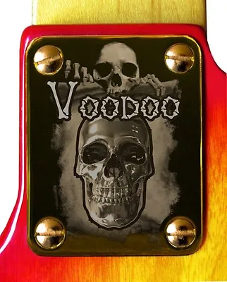 Neck Plate Neckplate Gold Fender Strat Tele P Bass J Bass Guitar Voodoo  • $27.79