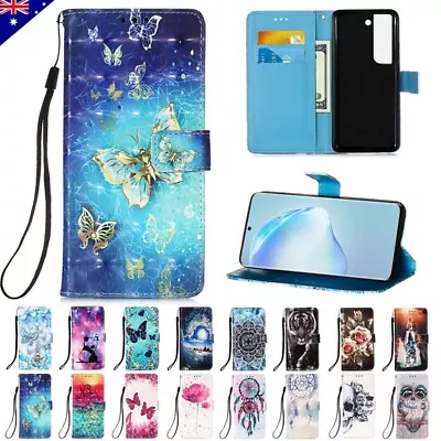 For Samsung Galaxy S22 S21 Plus Ultra S20 FE S10e S9 + Case Leather Wallet Cover • $14.49