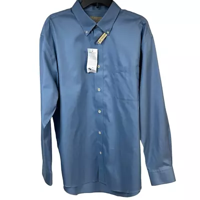 Cabela's Outfitter Series Mens Blue Nanotex Fabric Button Up Shirt XL NWT • $49