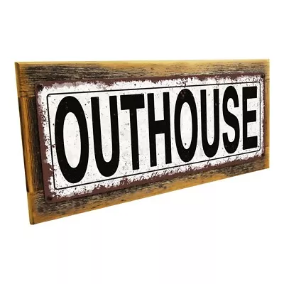 Outhouse Metal Sign; Wall Decor For Porch Patio Or Deck • $29.99