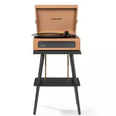  Crosley Voyager Bluetooth Portable Turntable + Entertainment Stand Bundle - Tan • $289.95