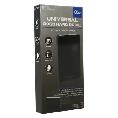Universal 80GB Hard Drive For PC Or Mac. • $24.99