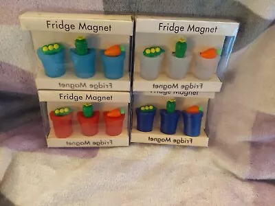 Vegetable Fridge Magnets - Cute Fun Gift Green Retro Peas Cactus Carrot Vegan • £2.95