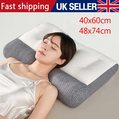 Cervical Memory Foam Pillows For Neck And Shoulder Pain Ergonomic Orthopedic UK • £11.98