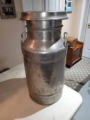 Antique John Wood Co Superior St. Paul 5 Gallon Stainless Steel Milk Container • $99