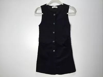 $15.98 • Buy Zara Girls Black Paisley Corduroy Jumper Dress Sz 13/14 Slim EUC