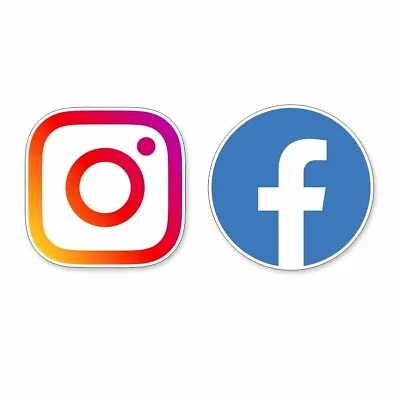 Facebook & Instagram Logo Stickers Combo • $11.90