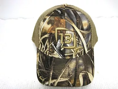 New 13 Fishing  Make Your Own Luck  Embroidered Camouflage Fitted Hat Size S/M • $24.99