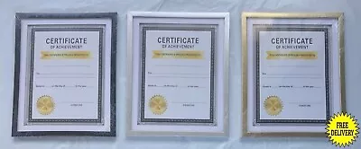 8.5x11  Plastic Document Industries Studio Gallery Certificates Picture Frame • $9.99