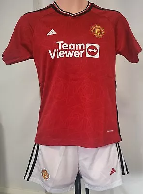 Kids New Season Manchester United FC Football Kit 2023/2024 Age 8-9 Rrp £100+ • £39.99