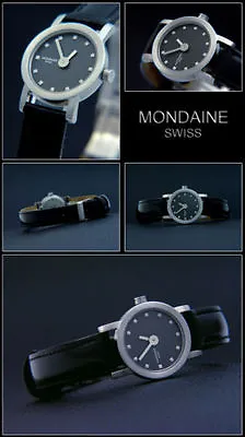 Designer Mondaine Watch Swiss Made Stainless Steel Leather Strap With Clasp • $55.37