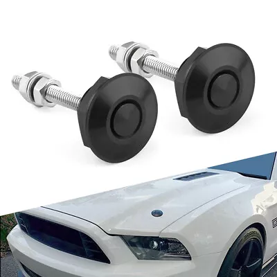 2x Quick Push Button Quick Release Hood Pins Bonnet Lock Clip Car Bumper Latch V • $13.19