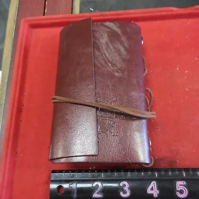 Vintage Nautical Leather  Planner Organizer 6 Ring Binder Brown Leather • $30